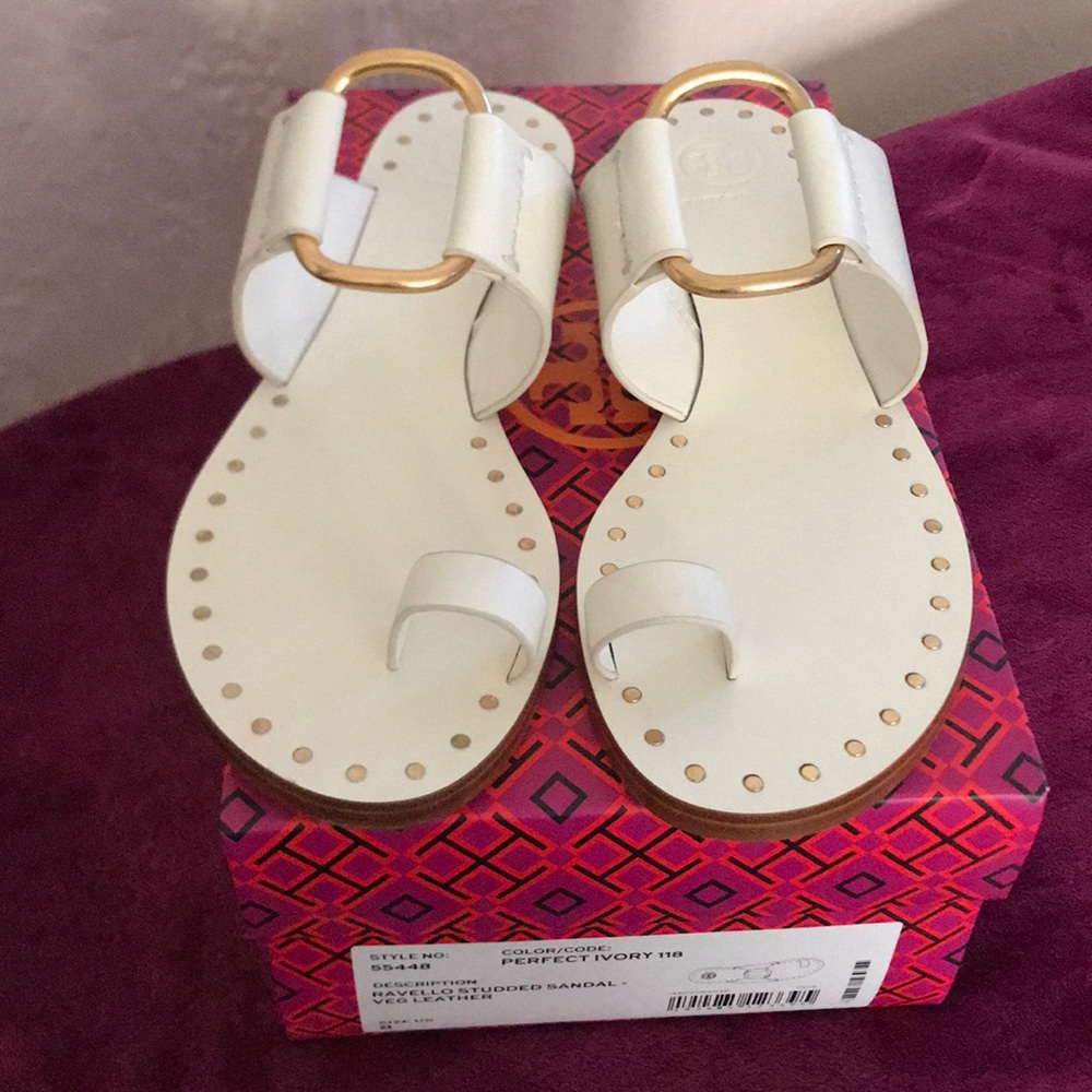 Tory Burch Ravello Studded Sandal - Perfect Ivory